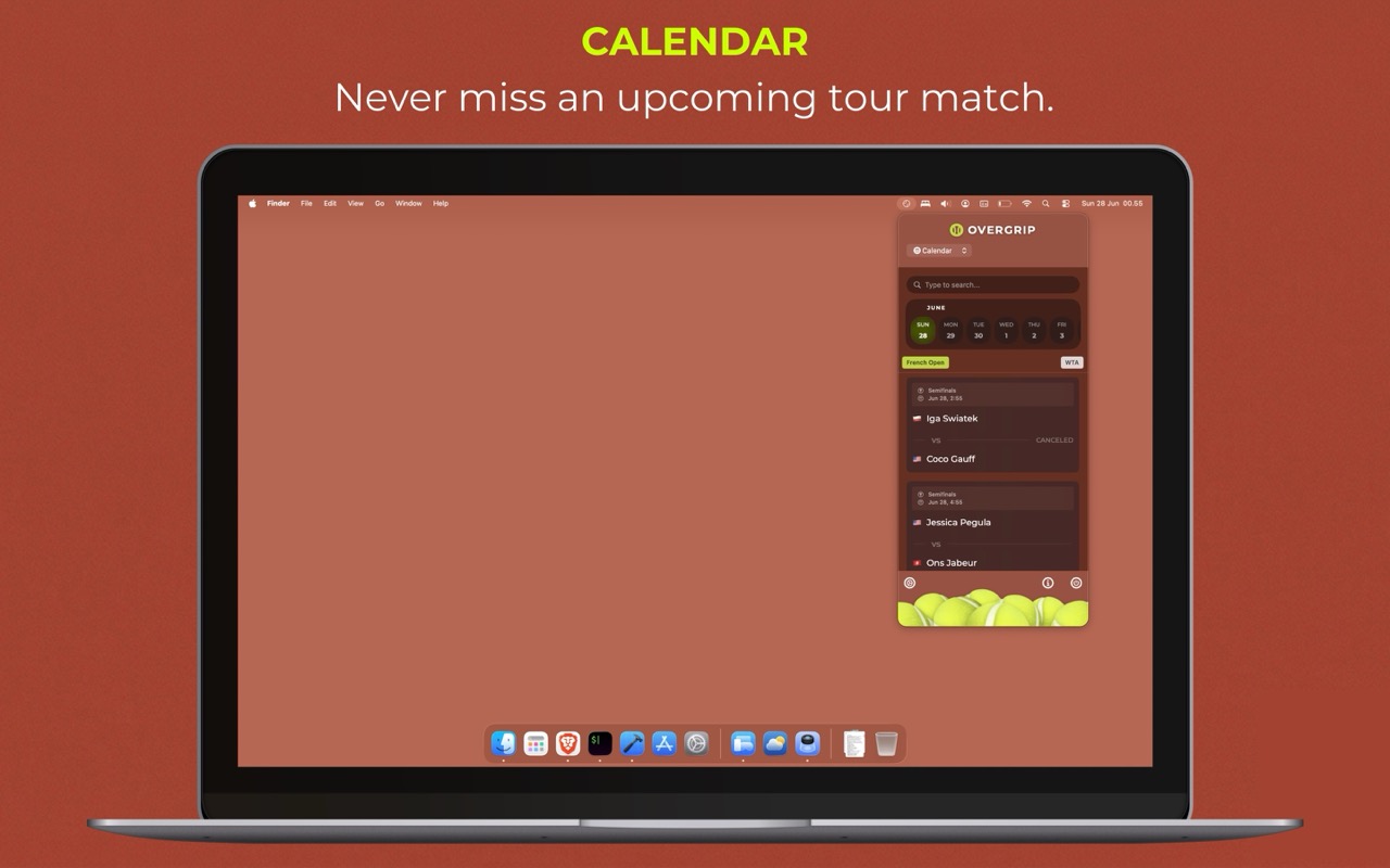 OVERGRIP macOS Desktop Widget Footage